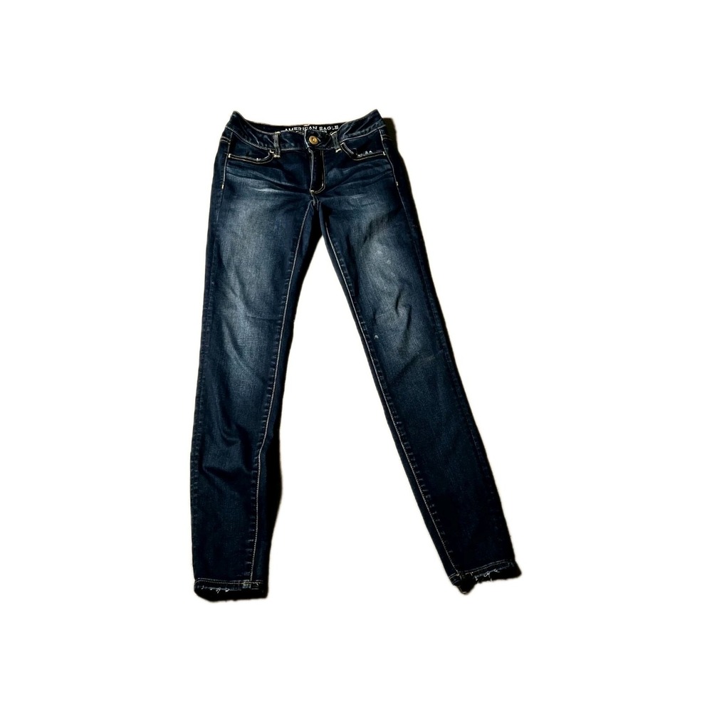 American Eagle Outfitters Jeans Womens 27 Blue Denim Super Stretch‎ Jegging